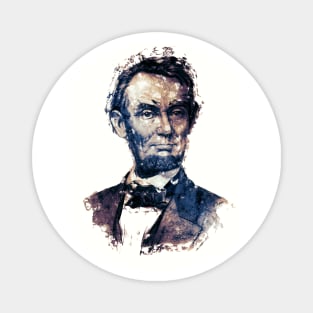 Abraham Lincoln the 16th American President Watercolor Portrait Magnet